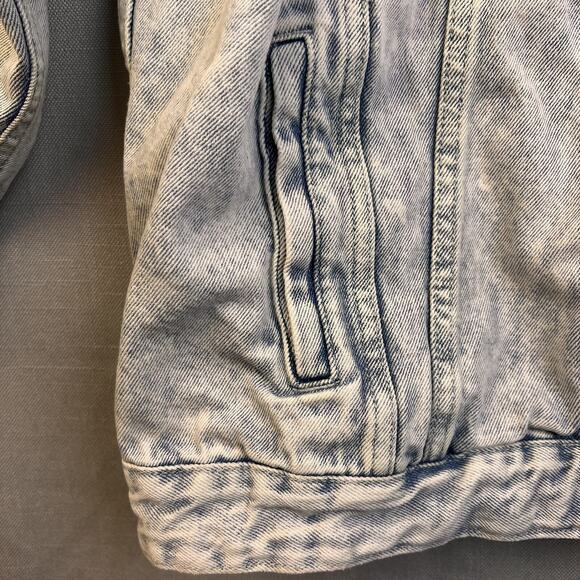 Wild Fable Acid Washied Denim Jean Jacket Women's Medium Retro Streetwear Utilit - Picture 5 of 10